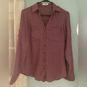 Express polka-dot blouse